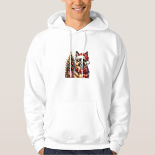 Sudadera Perro pastor alemán lindo árbol de Navidad Santa H