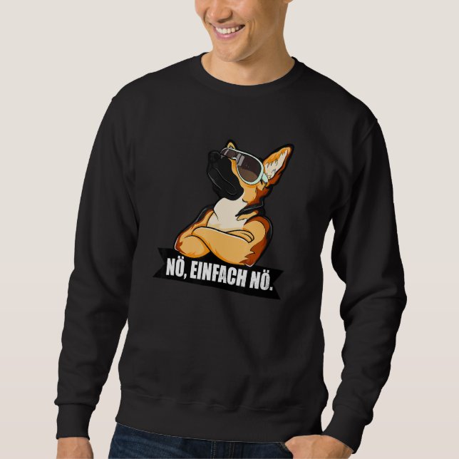Sudadera Perro pastor alemán Nope Nö simplemente Nö Perros (Anverso)