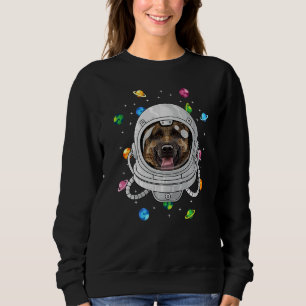 Sudadera Perro pastor astronauta alemán profundo en el espa