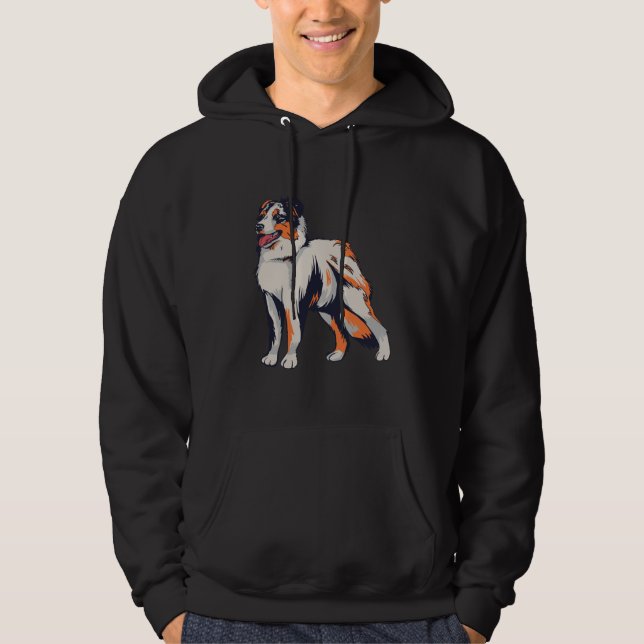 Sudadera Perro pastor australiano perro de granja australia (Anverso)