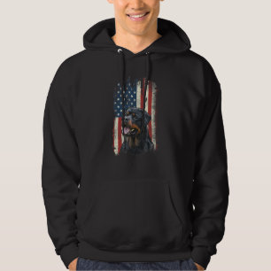 Sudadera Perro patriótico de la bandera norteamericana de R