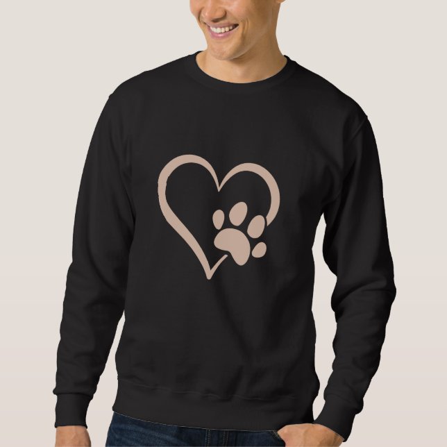 Sudadera Perro Paw Heart Love Pet Lover (Anverso)