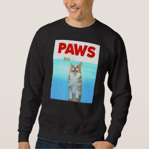 Sudadera Perro paws parodia perro Corgi Shark de los 80