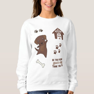 Sudadera Perro Pegatinas de Cute Marrón Labrador Recuperado
