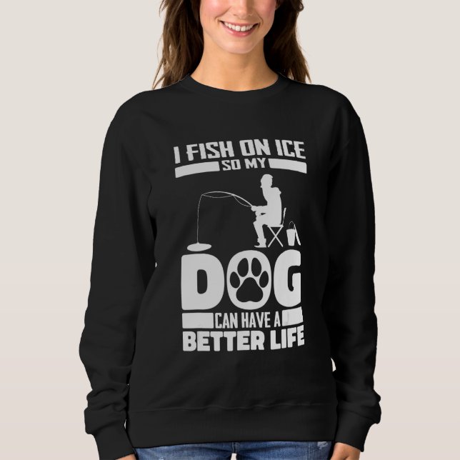 Sudadera Perro pescador - Pesca en hielo (Anverso)