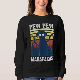 Sudadera Perro Pew Pew Madafakas Vintage Perros locos