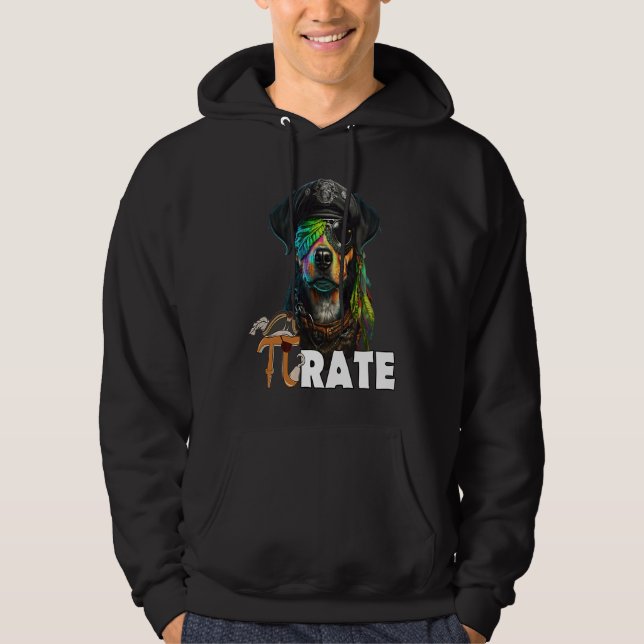 Sudadera Perro pirata del día de Pi 3 14 Divertido profesor (Anverso)