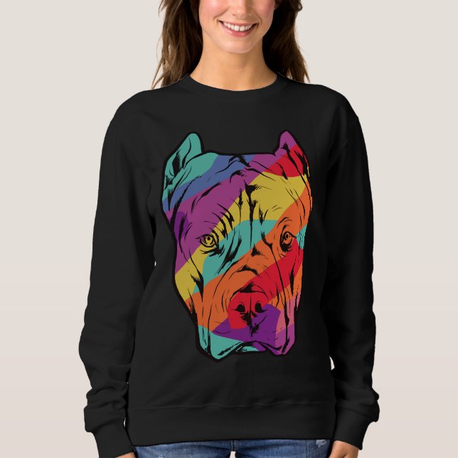 Sudadera Perro Pitbull colorido de Guay (Anverso)