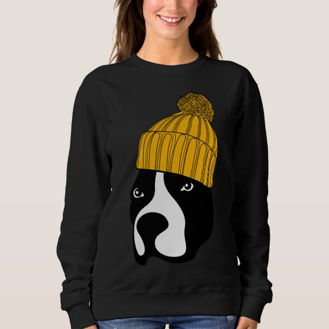 Sudadera Perro Pitbull Con Beanie (Anverso)