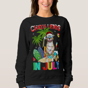 Sudadera Perro Pitbull En Santa Hat Navidades De Gafas De S