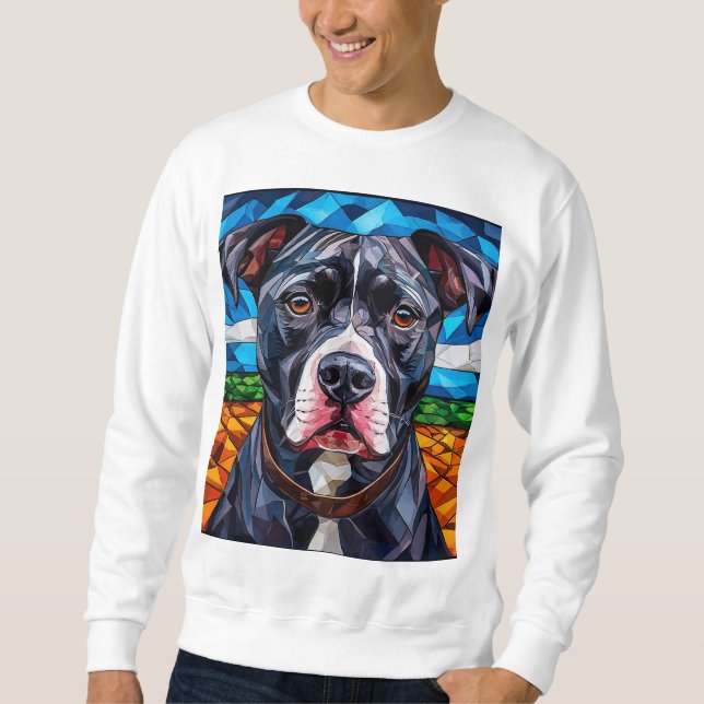 Sudadera Perro Pitbull fuerte (Anverso)
