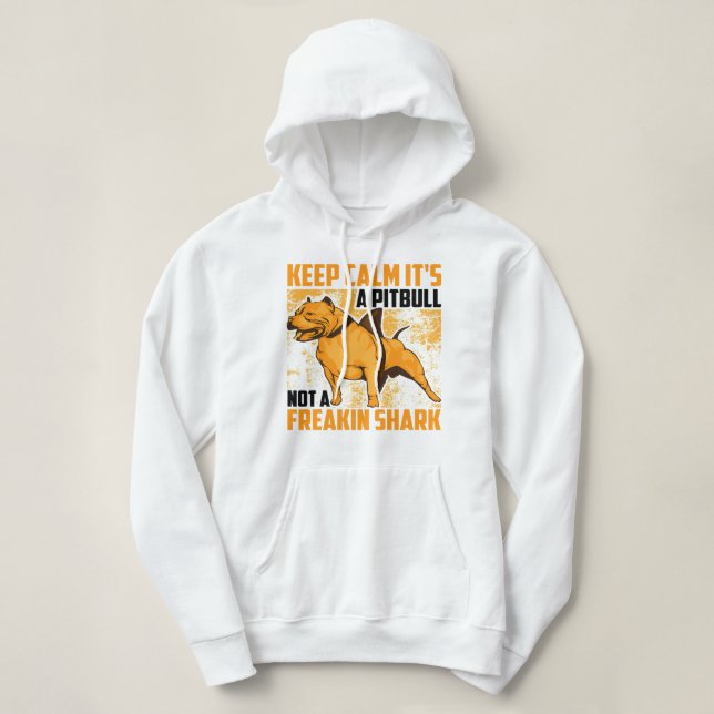 Sudadera Perro Pitbull Gracioso Mantén La Calma Es Un Pitbu (Diseño del anverso)