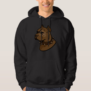 Sudadera Perro Pitbull Marrón Con Collar