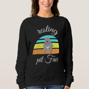 Sudadera Perro Pitbull Resting Pit Face For Pitbull