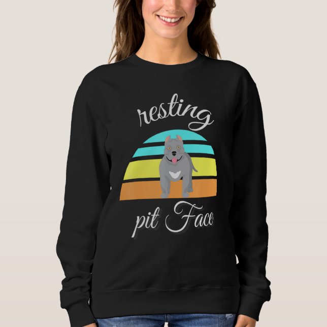 Sudadera Perro Pitbull Resting Pit Face For Pitbull (Anverso)