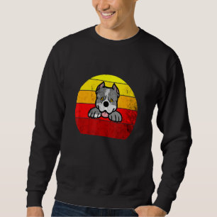 Sudadera Perro Pitbull Retro Perro Mujeres