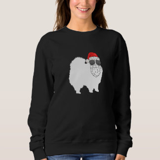 Sudadera Perro Pomerania De Navidad Se Ha Disfrazado De San