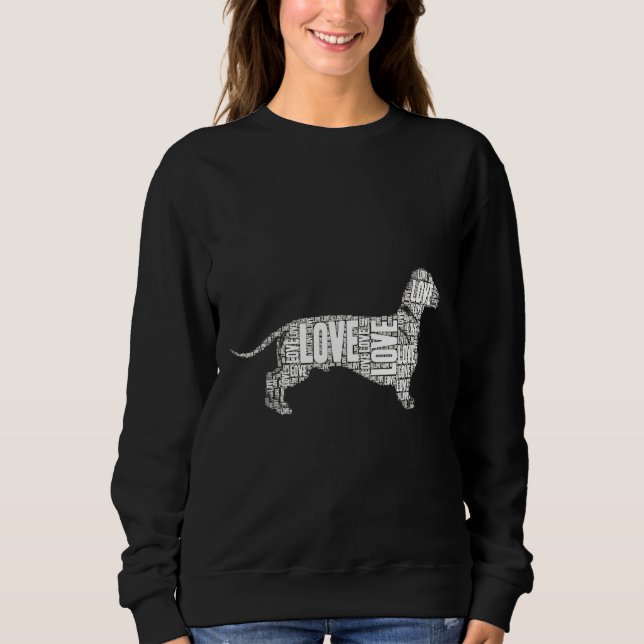 Sudadera Perro propietario de perro de Dachshund (Anverso)