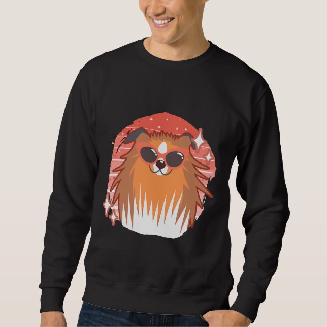 Sudadera Perro puertorriqueño con gafas de sol (Anverso)