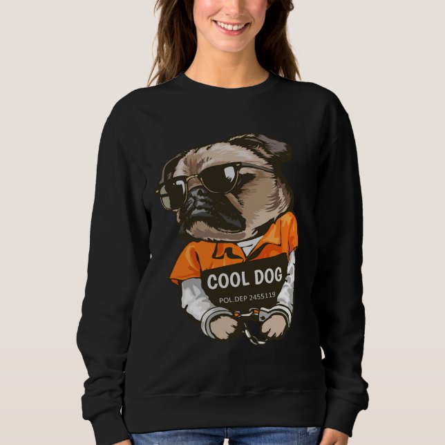 Sudadera Perro pug de Guay camiseta detenida camiseta clási (Anverso)