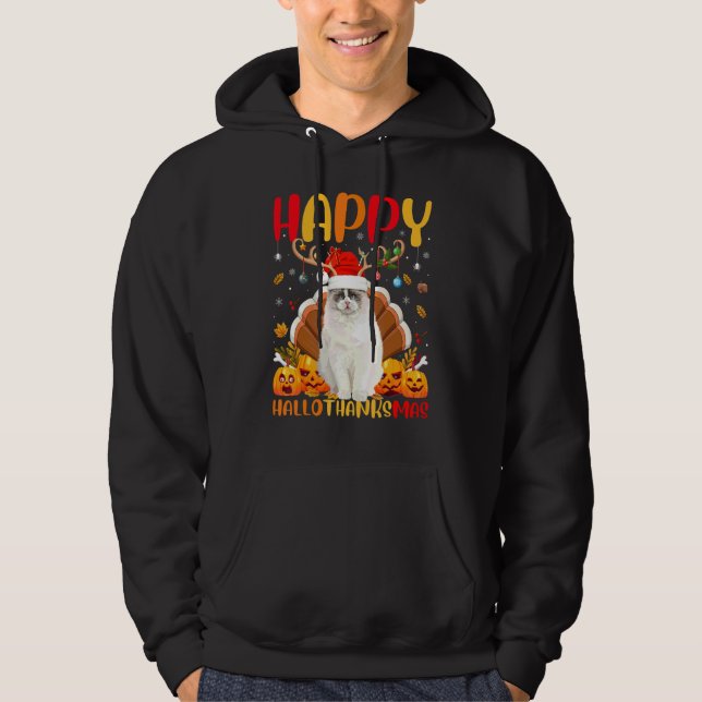 Sudadera Perro Ragdoll Feliz Ragdoll Hellothanksmas (Anverso)