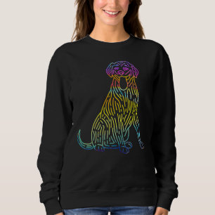 Sudadera Perro recuperador de cachorros de labrador psicodé
