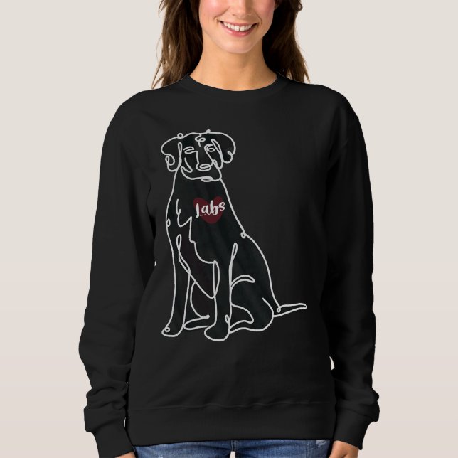 Sudadera Perro recuperador de labrador negro (Anverso)