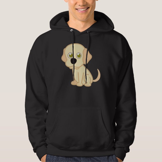Sudadera Perro recuperador de labrador negro y blanco (Anverso)