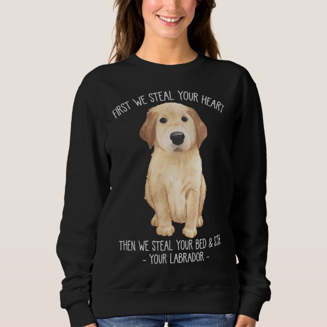 Sudadera Perro recuperador de labrador obstinado (Anverso)