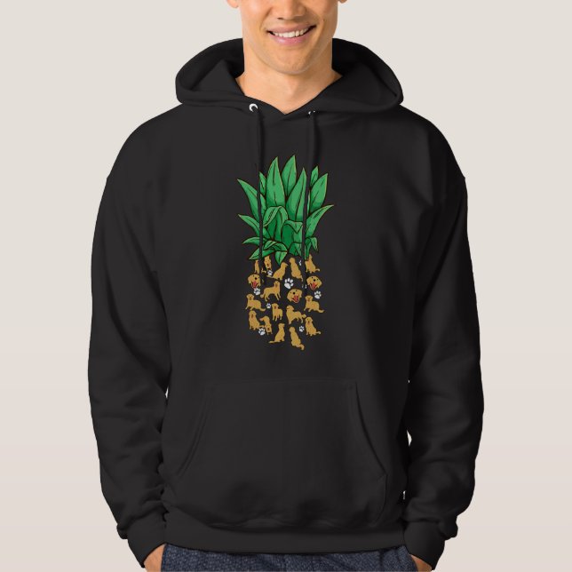 Sudadera Perro recuperador de oro de piña tropical (Anverso)