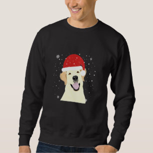 Sudadera Perro recuperador de oro en Santa Hat Snowflakes M