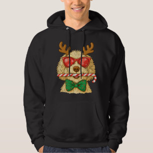 Sudadera Perro Reno Cool-Doodle Divertido de Navidad con Ca