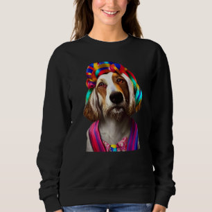 Sudadera Perro retrato colorido de un perro