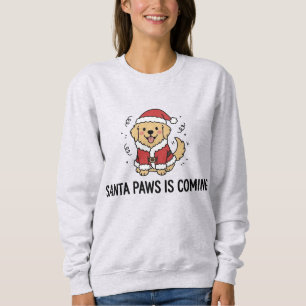 Sudadera Perro Retriever Dorado Alegre Traje de Santa Navid