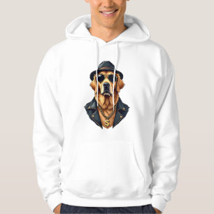 Sudadera Perro Retriever Dorado Genial Vintage con Gafas de