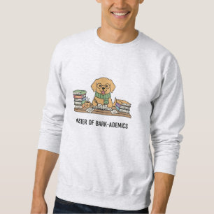Sudadera Perro Retriever Dorado Gusano de Libros Gráfico Di