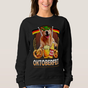 Sudadera Perro Retriever Dorado Lederhosen Bandera de Alema