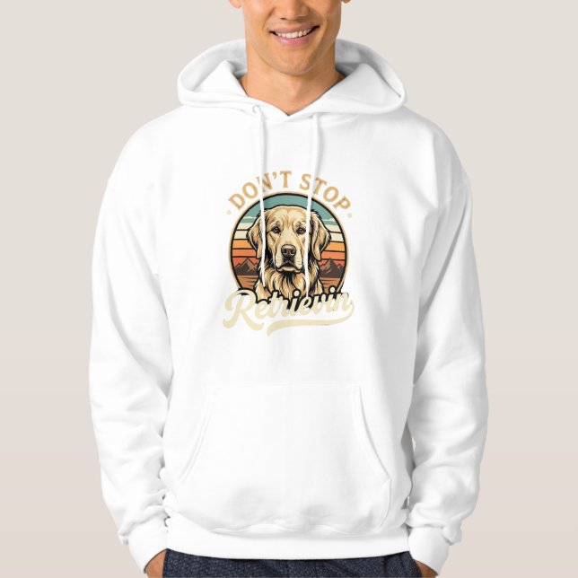 Sudadera Perro Retriever Dorado No Deja De Recuperar (Anverso)