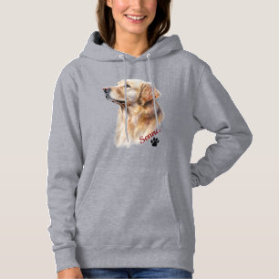 Sudadera Perro Retriever Dorado Personalizado Nombre de Mas