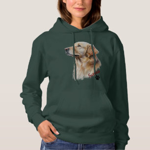 Sudadera Perro Retriever Dorado Personalizado Nombre de Mas