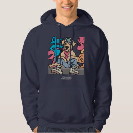 Sudadera Perro retro callejero relajado | Divertido