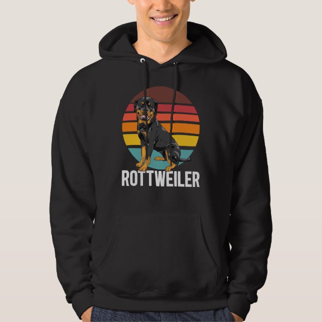 Sudadera Perro Retro Rottweiler (Anverso)