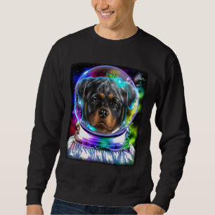 Sudadera Perro Rottweiler Como Astronauta Explorando El Esp