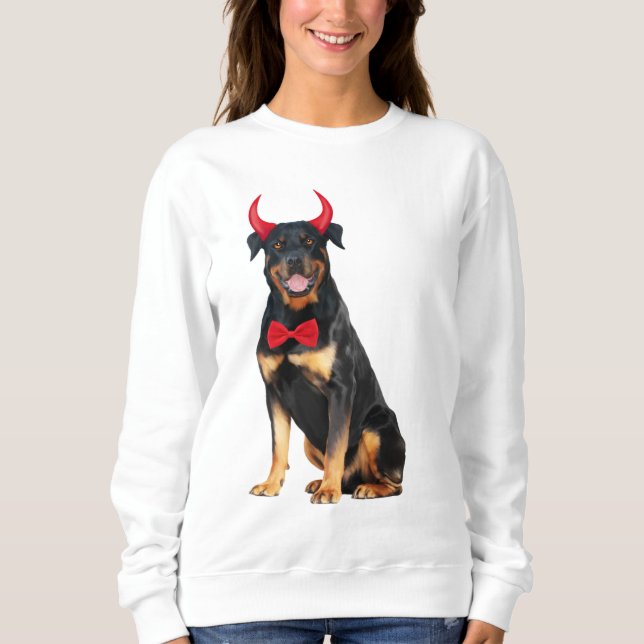 Sudadera Perro Rottweiler En Halloween (Anverso)