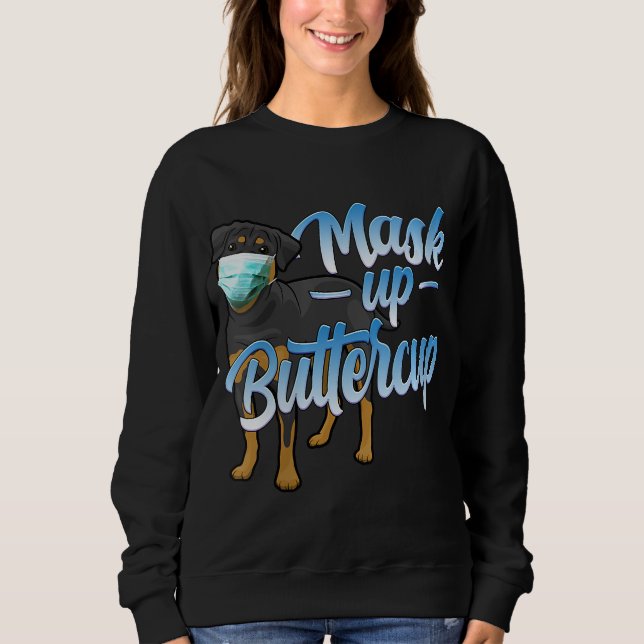 Sudadera Perro Rottweiler femenino con máscara - mascara ar (Anverso)