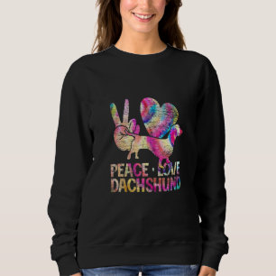 Sudadera Perro Salchicha Padre Mascota Tie Dye Paz Amor Dac