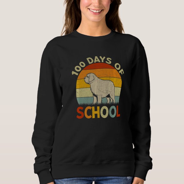 Sudadera Perro San Bernardo Retro Chicas Maestras 100º día  (Anverso)