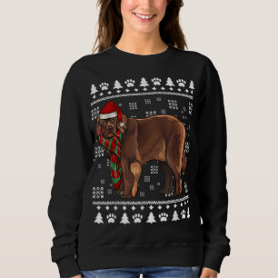 Sudadera Perro Santa Hat de Terranova Navidades feos