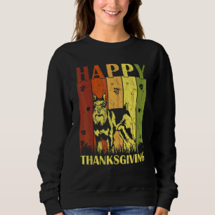 Sudadera Perro Schnauzer Retro de Acción de Gracias Fiesta