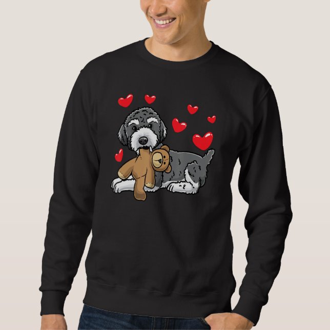 Sudadera Perro Schnoodle con animal de peluche (Anverso)